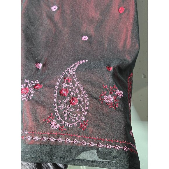 Y2K Rue 21 Embroidered Mini Babydoll Dress Size Medium Valentines Whimsigoth - Picture 3 of 9